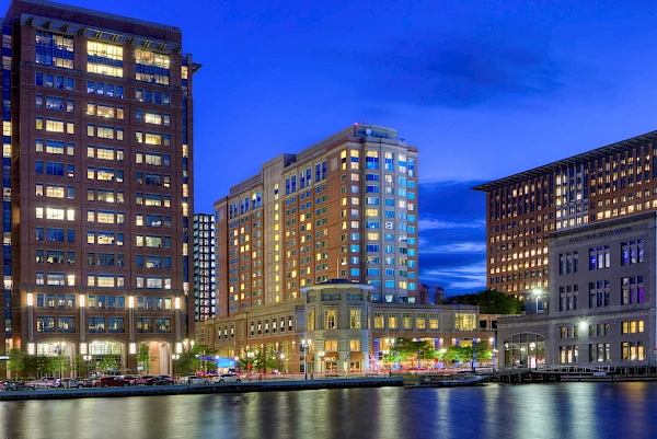 Seaport Hotel Boston exterior at night